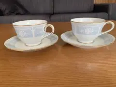 ノリタケ　レースウッドゴールド　カップ&ソーサー 2客