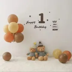 0403 ４点 1歳 誕生日 バースデー レターバナー ガーランド 飾り 祝い