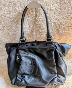 美品☆Paul Stuart ポールスチュアート トートバッグ ロゴ ブラック