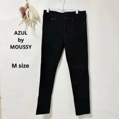 アズールバイマウジー　AZUL クラッシュスキニー　M デニム　パンツ ブラック