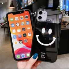 iPhone14 ケース アイフォンケース スマイルミラー ギフト 鏡面