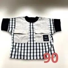 MAAROOK チェック柄 半袖Tシャツ ポケット付きのサムネイル