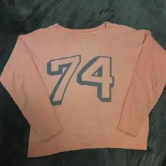 中*竹様 60's〜70's スウェット　サーモンピンク　染み込み