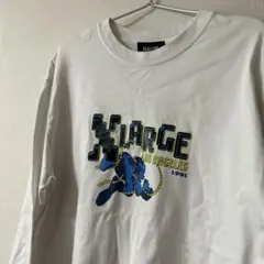 エクストララージ XLARGE 長袖 ロゴ Tシャツ Mサイズ ホワイト