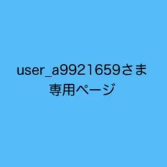 user_a9921659さま専用　オーダー2点
