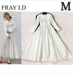 20 フレイアイディー ビッグカラーシャツワンピース 後藤真希 ホワイト M