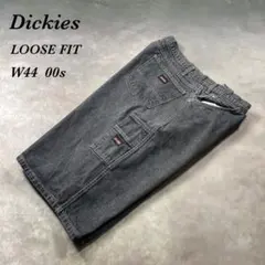 Dickies Y2K黒デニム W44 ルーズワークショーツ　AG88