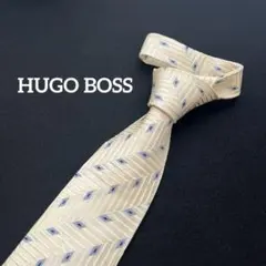 【未使用に近い✨】ヒューゴボス ネクタイ ネイビー 無地 ソリッド ナロータイ hb83-2-1.jpg