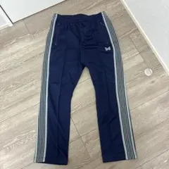 ニードルストラックパンツナローサイズMネイビー