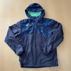 アシックス ウインドブレーカー Sサイズ ブルー系