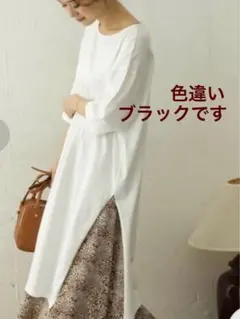 アーバンリサーチドアーズ　コットンサイドスリットチュニックワンピース　カットソー