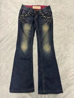 y2k❤️00s RED PEPPER デッドストック 刺繍ローライズフレアデニム y2k❤️00s RED PEPPER デッドストック 刺繍ローライズフレア