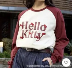 長袖Tシャツ 「HELLO KITTY」別注 ハローキティ リボン刺繍　②