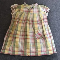 ラルフローレン 80cm 90cm 半袖 パフスリーブ チェックワンピース