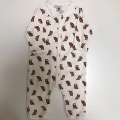 プチバトー ロンパース フクロウ柄 12m/74cm