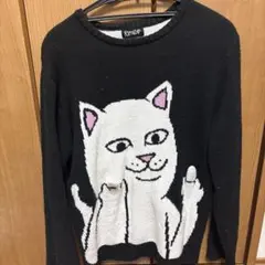 RIPNDIP 猫デザイン ニットセーター Mのサムネイル