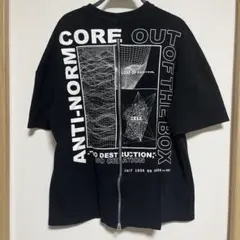 A'GEM/9 背中リングZIPデザインTシャツ/カットソー