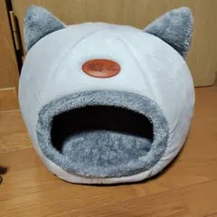 猫耳付きキャットハウス 猫 L ペットハウス 犬 防寒 ペット 暖かい 快適