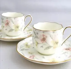 NARUMI 花柄 デミタスカップ 2個セット