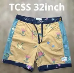 TCSS総柄フラワープリントウエストゴムスイムボードショーツ サーフトランクスのサムネイル