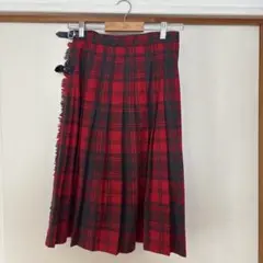 O'NEIL OF DUBLIN 赤チェック柄プリーツスカート