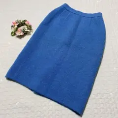 新品【Saint Joie】ウールニットスカート ナイガイ ミレモ丈 水色のサムネイル