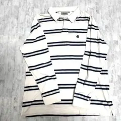 ​【極太ボーダー】Carhartt WIP ラガーシャツ XXL Y2K 刺繍