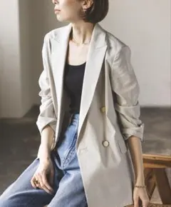 2025年最新】麻ストレッチピークドラペルダブルジャケットの人気