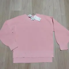 レディース 長袖 セーター サーモンピンク LL