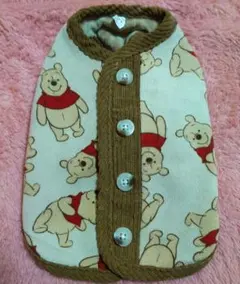 Cainz Pet くまのプーさん ボアアウター SSサイズ 犬服 秋冬