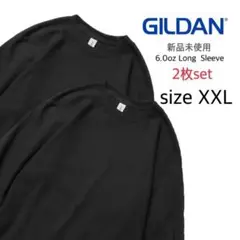 【ギルダン】新品未使用 ウルトラコットン 無地 長袖Tシャツ 黒 2枚 2XL