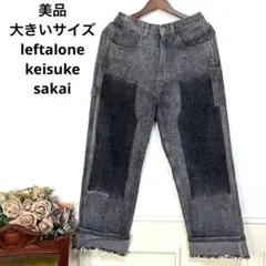 88 美品　大きいサイズ　leftalone 刺繍　デニム　ケイスケサカイ