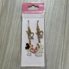 Disneyミッキー ミニー ウェディング　ペアストラップ