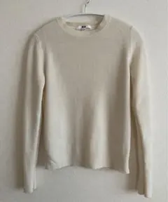 UNIQLOカシミヤ100クルーネックセーターオフホワイトS size