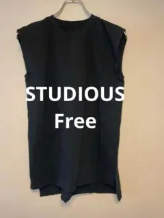STUDIOUS ステュディオス ノースリーブ トップス ブラック 日本製