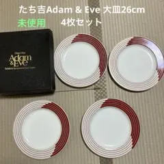 未使用　たち吉Adam & Eve ディナープレート皿4枚セット 直径26cmのサムネイル