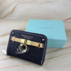 サマンサタバサプチチョイス　フラワーリングモチーフデニム　定期　小銭入れ　未使用