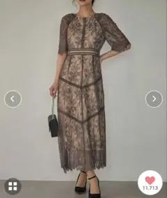 Dorry Doll ショルダーギャザーラッセルレースワンピース ドレス結婚式