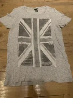 ★H&M ユニオンジャック プリント Tシャツ グレー Sサイズ★のサムネイル
