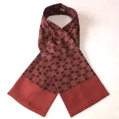 エルメス HERMES アスコットタイ シルク 幾何柄 メンズ ボルドー 657 エルメス HERMES アスコットタイ シルク 幾何柄 メンズ ボルドー 657