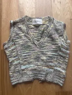 【JUN MIKAMI】CONFETTI YARN VEST ジュンミカミ