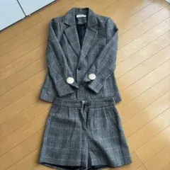 FAYTHLÁNU グレー系 チェック柄 セットアップ S