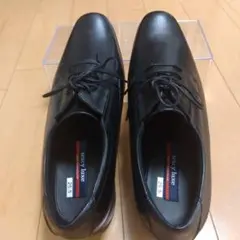アシックス テクシーリュクス プレーントゥ 本革 ブラック 25.5cm