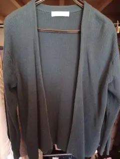 UNITED ARROWS ダークグリーン カーディガン L