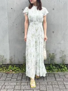 【FRAY I.D】4/27まで出品：プリーツプリントワンピース
