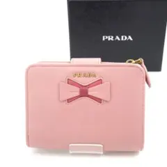 ✨新品未使用✨　PRADA ミニ財布　サフィアーノ　リボン　アイコン　折り財布