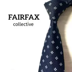 FAIRFAX フェアファクス ネクタイ　花柄　ドット　ネイビー系