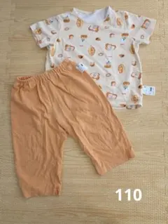 ユニクロ　半袖パジャマ　パンどろぼう　110
