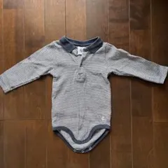 PETIT BATEAU ストライプロンパース 12M