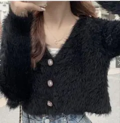 GRL / シャギーニットカーディガン